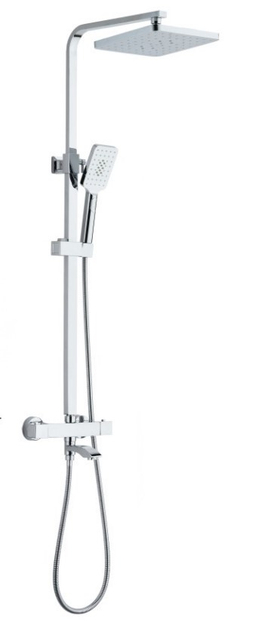 S.S big shower set chromed with mixer HY9004