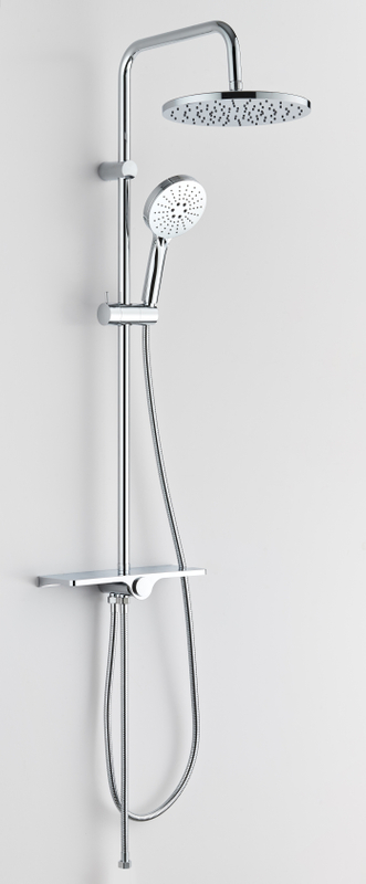 S.S big shower set chromed without mixer HY9001