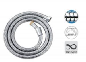 Extensible anti-twist s.s polished shower hose H-6