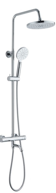 S.S big shower set chromed with mixer HY9001