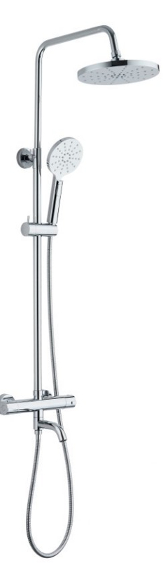 S.S big shower set chromed with mixer HY9001