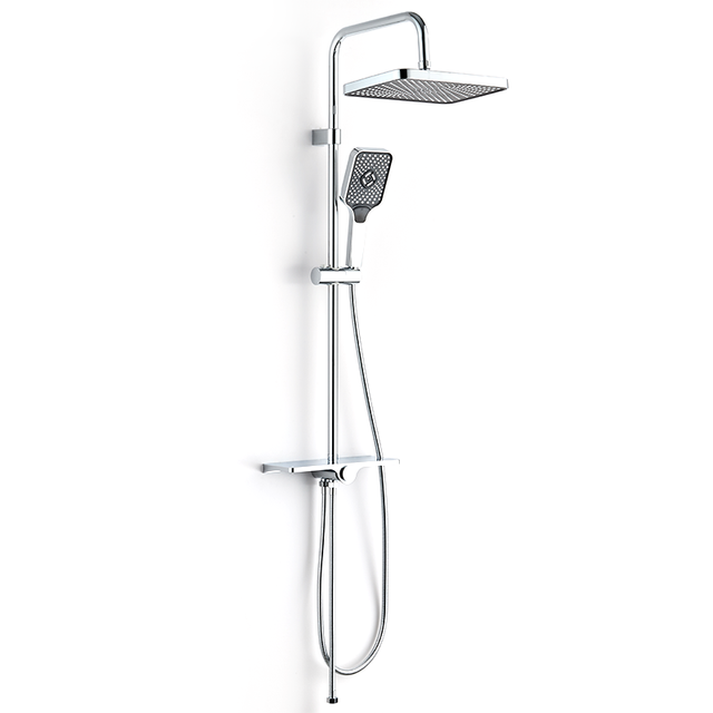 S.S big shower set chromed without mixer HY8014