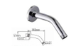 S.S chromed shower arm HYSA1