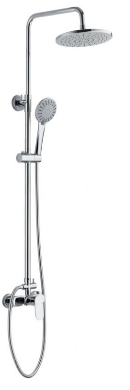 S.S big shower set chromed with mixer HY9009