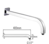 S.S chromed shower arm HYSA10