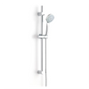 Height-Adjustable Sliding Rod with Handheld Shower- Silver Chrome Finish