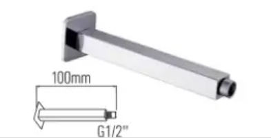Premium Shower Head Arm with Chrome Finish and Screw Jack
