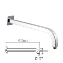 Premium Rain Shower Head Arm with Chrome Finish