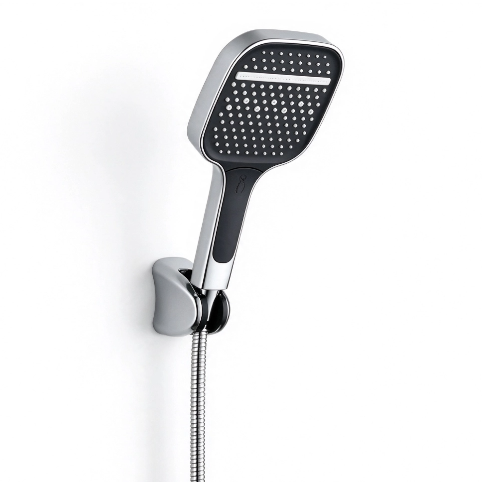 Modern Square Electroplated Shower Handheld Set