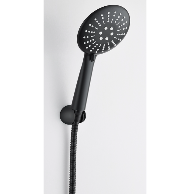 Fashionable Round Black Painting Shower Handheld Set