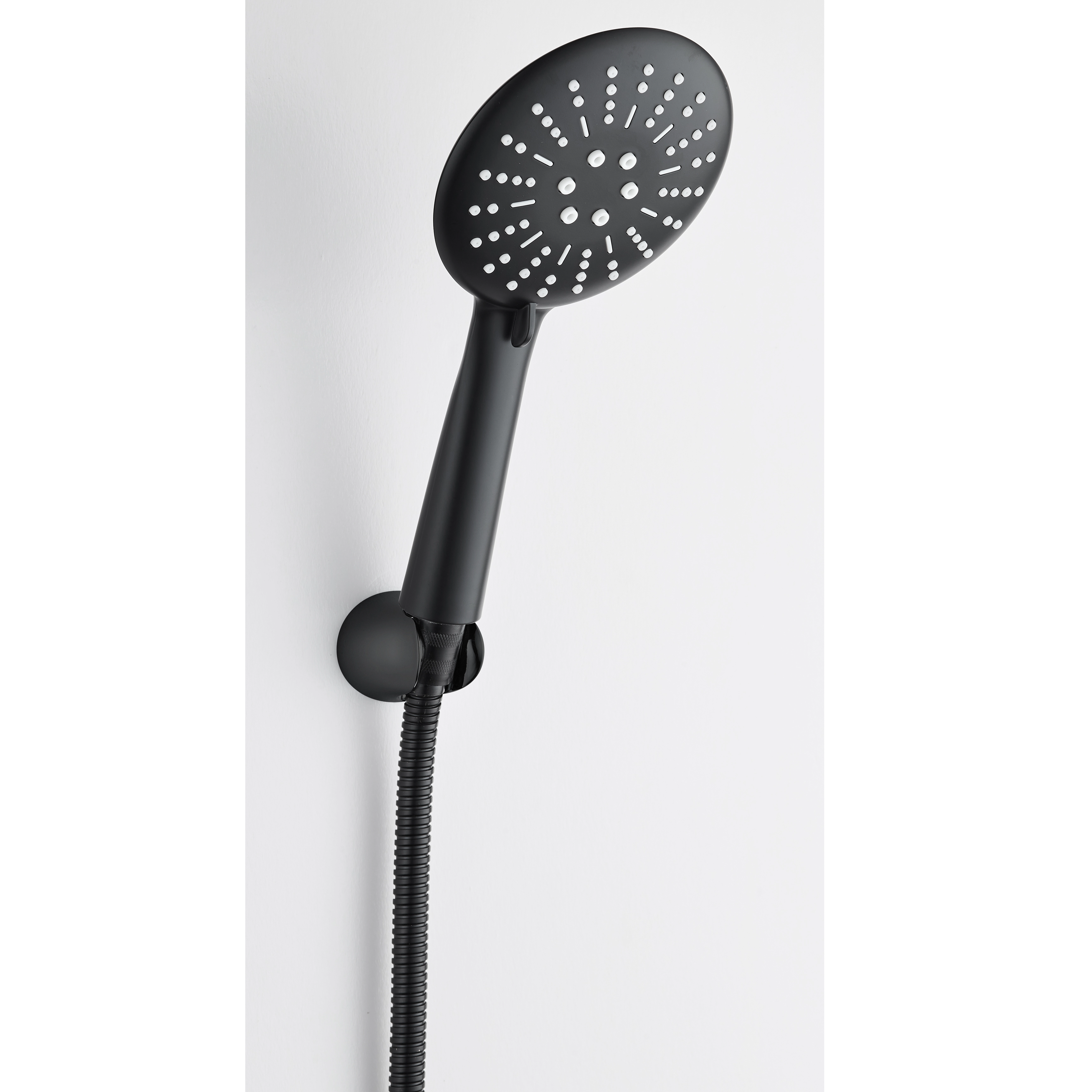 Fashionable Round Black Painting Shower Handheld Set